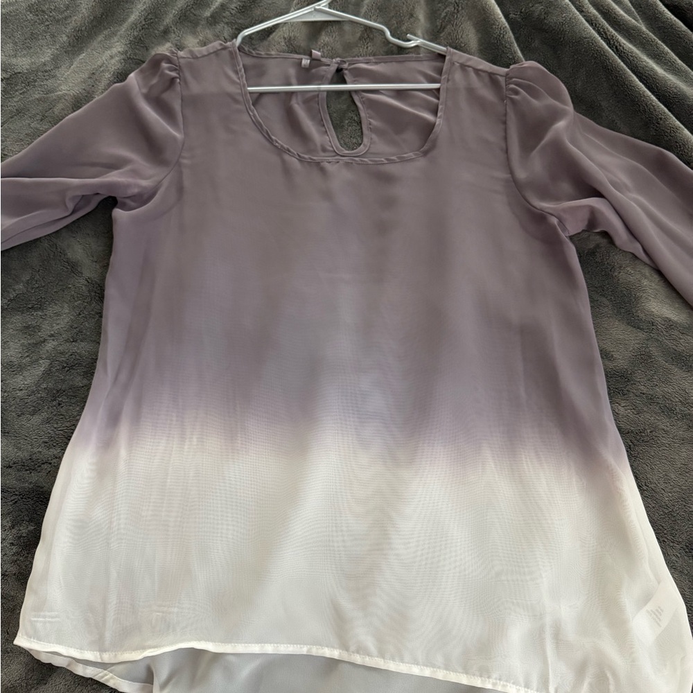 Studio Y Lavender Ombre Blouse
